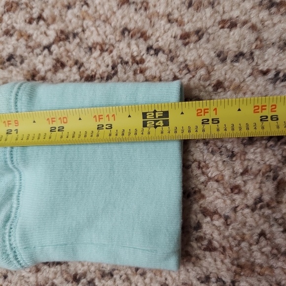 SO Full Zip Hoodie Colorblock Light Gray Heather & Teal Size Large Sweatshirt - Picture 7 of 14